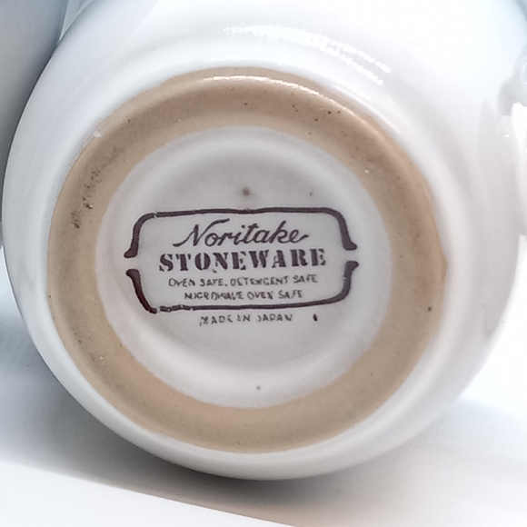 4 VINTAGE BLUE GRAY OMBRÉ NORITAKE JAPANESE STONEWEAR COFFEE TEA MUG CUPS - Picture 8 of 9